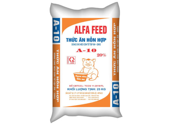 Thức ăn hỗn hợp cho heo con từ tập ăn - 20kg Alfa feed A - 10