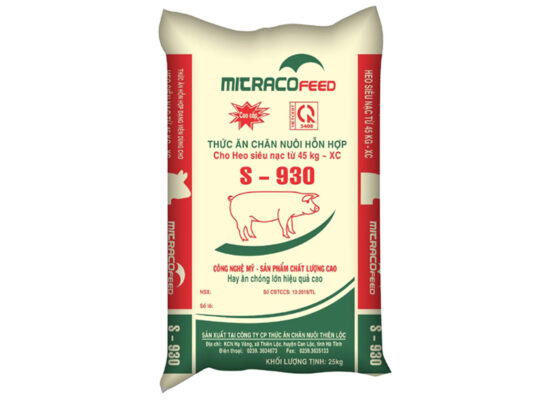 Thức ăn chăn nuôi hỗn hợp cho Heo siêu nạc từ 45kg - xuất chuồng Mitraco feed S - 930